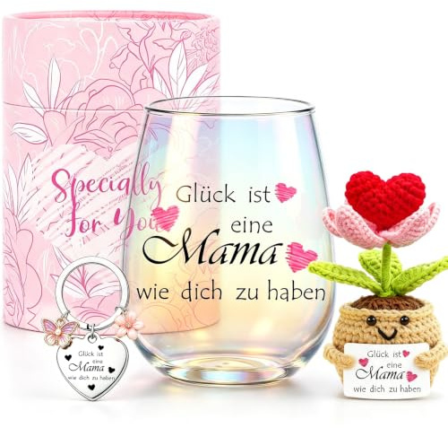 Personalisierte Geschenke für Mama Weingläser Weihnachtsgeschenke Muttertagsgeschenk Geburtstagsgeschenk für Beste Mama Süße Danke Weihnachten Muttertag Geschenk Für Mutter,Werdende Mütter von Tochter