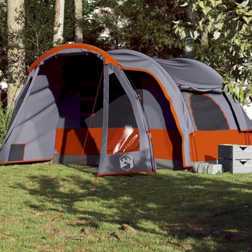 Familienzelt 6 Personen Grau, Wasserdichtes Campingzelt mit PU-Beschichtung, 500x305cm, Leichtes Pop-Up Zelt für Outdoor Abenteuer, inklusive Tragetasche