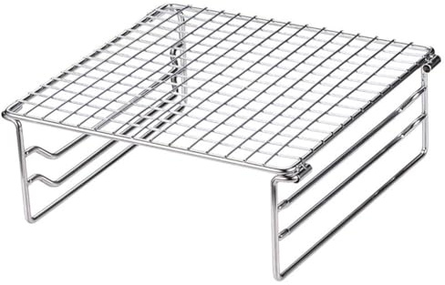 Mini barbecue a carbonella con altezza regolabile per gite in spiaggia, 20 x 19 x 7,5 cm, ideale per grigliate all'aperto, campeggio e picnic