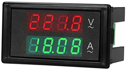 ZASCHMOY Voltmetro Amperometro Digitale AC 80-300V 100A, Tester per Misuratori da Pannello a Doppio Display con Trasformatore di Corrente, per Misurazione di Tensione e Corrente AC