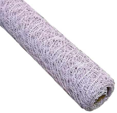 Generico Rotolo Polycotton Rete Spider 50 cm x 5 Yards 4,60 Metri | Effetto Ragnatela Ragno Composizione Fiori Floreale bomboniere (Lilla Chiaro)