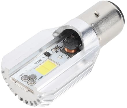 Motorcycle COB LED Headlight Blub, High/Low Beam COB Moped Scooter Motobike Headlamp Xenon White Light Headlight Bulb, Keesno DC 12V 800LM 6500K