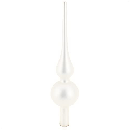 com-four® Weihnachtsbaumspitze matt, Christbaumspitze aus echtem Glas
