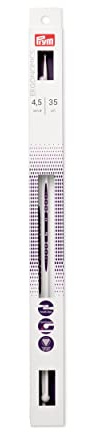 Prym 190355 Jackenstricknadeln Ergonomics 35 cm 4,50 mm, Alabasterweiß