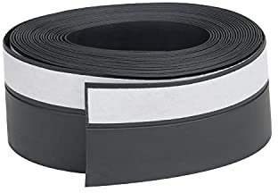 Strong Adhesive Door Weatherstrip - Black Rubber Bottom Seal Strip 16.4 Feet Length - Window Sweep Weather Stripping Draft Stopper