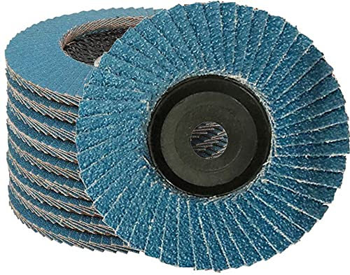 WMLBK Premium Aluminum Louver Disc-Flap Sanding Disc Grinding Wheel -3Inch 75mm 80Grit Grinding Disc-Professional Flap Discs-Sanding Discs (10)