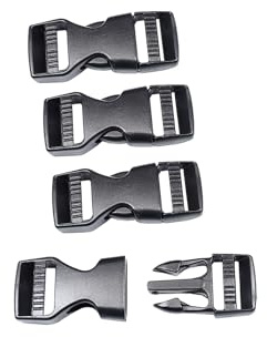 Baikeen Plastic Side Release Buckles,15mm/20mm/25mm/32mm/38mm/50mm Heavy Duty Plastic Buckle Clips Snaps Backpack Belt Replacement Buckle