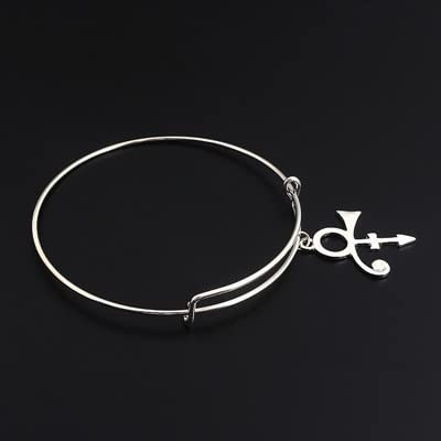 Jewelry Prince RIP Memorial Symbol Love Men Women Adjustable Bracelets Bangles Steampunk Cosplay Jewelry - (Metal Color: Platinum Plated)