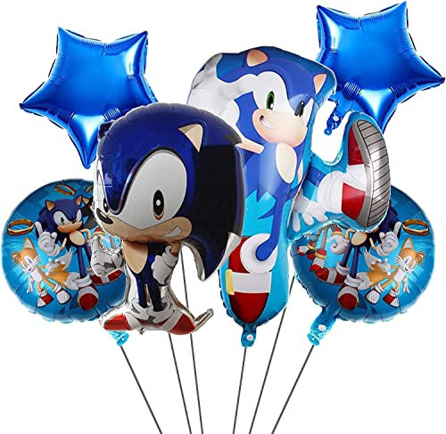 6 pcs Foil Balloons, Birthday Party Decorations Supplies for Kids
