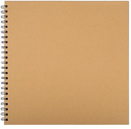 Belle Vous Album Photo Scrapbooking en Papier Kraft 80 Pages - Livre de Souvenirs 30 x 30 cm avec Feuilles Vierges pour Bricolage - Livre d’Or Mariage Cadeau Anniversaire