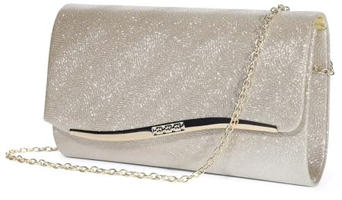 UBaymax Damen Abendtasche, Modische Handtasche,Elegante Hochzeit Clutch,Envelope Mädchen Kettentasche,Festliche kleine Crossbody Schultertaschen für Abschlussball,Party,Freizeit Date