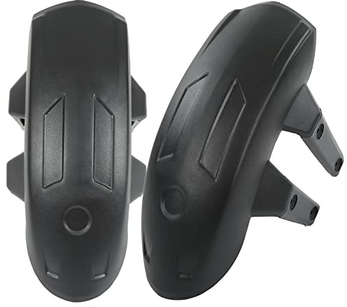 Parafango Posteriore per Moto Parafango per Carenatura di Protezione Paraspruzzi per Pneumatici in Metallo ABS Nero Universale per Ruote da 12-18 Pollici - Nero