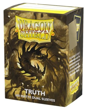 Dragon Shield | Matte Dual Standard Size Card Sleeves | 100 CT - Smooth & Tough Premium TCG Sleeves - Compatible with Pokemon, Flesh & Blood, One Piece & Magic the Gathering | Truth