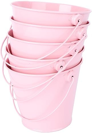 BESPORTBLE Stilvolles Blumentopf-Set Aus Weißblech 5-teilig Eimer für Heimdekorationen