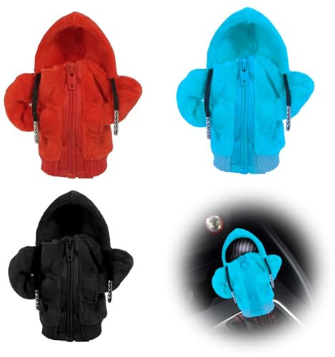 Gebiuhoo Schalthebel Hoodie Schaltknauf Hoodie 3 Stück Schaltknauf Abdeckung Bequeme Schaltknauf Schutzhülle Autoknauf Schutzabdeckung Auto Innenausstattung für Schaltknauf Schaltknüppel