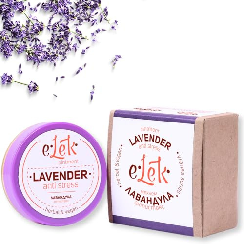 ELEK Lavendelsalbe 20ml mit ätherischem Lavendelöl - Hautpflege | Natürlich Lavendel Creme - Gesichtscreme & Handcreme - Hautpflege mit Bienenwachs & Sheabutter - Naturkosmetik - Skincare