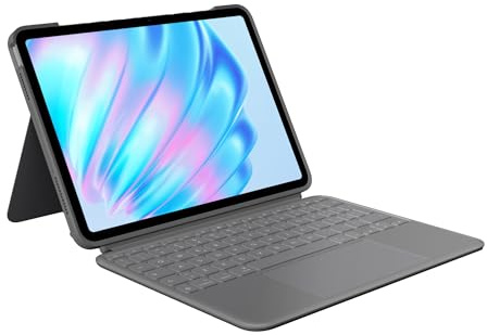 Logitech Combo Touch iPad Air 11-inch (M2), iPad Air (4th & 5th gen - 2020, 2022, 2024) Keyboard Case - Detachable backlit keyboard with kickstand - Grey, QWERTY Layout