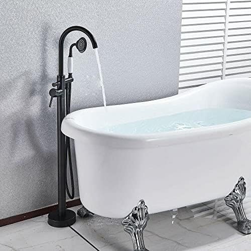 Robinet De Remplissage De Baignoire De Salle De Bains Monté Au Sol Robinet De Baignoire À Poignée Unique Sur Pied