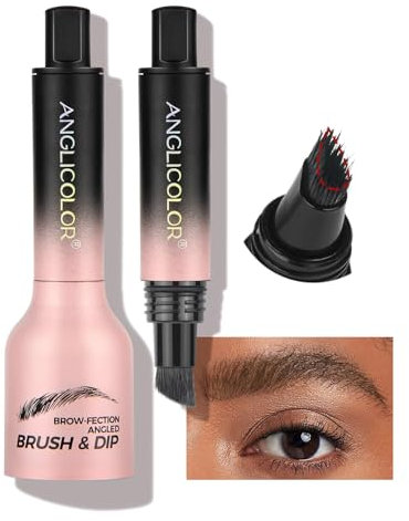 Anglicolor Version Améliorée Crayon Sourcil Waterproof,Microblading Sourcil,Stylo Sourcil Effet Poil,Brosse A Sourcils Angulaire Teardrop,Crayon Pour Sourcils Naturel Longue DuréE (#05Espresso)