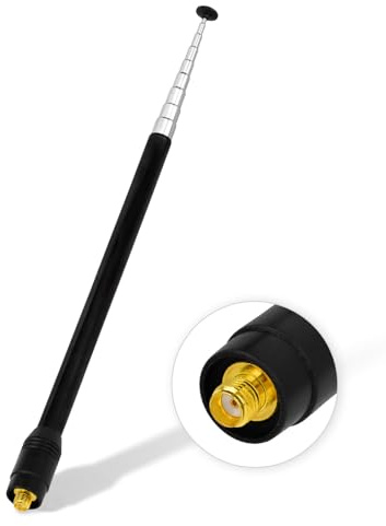Eightwood Walkie Talkie Antenne Dual Band Radio Antenne Handheld Radioantenne 144/430 MHz SMA Teleskopantenne Funkgerät Antenne für Ham Radio Baofeng UV-82 UV-5R RT Quansheng Amateurfunk