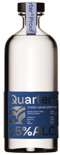 Quarter Proof | Vodka Light Three Grain Spirit | 15% Vol | 70cl, Low Calorie Mid Strength Vegan Vodka, Sugar Free Spirit Distilled in the UK