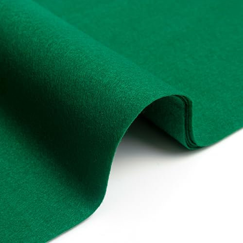 IPEA Grönt blöjtyg – stor utskärning 190 x 100 cm – tillverkad i Italien – enfärgad mjuk filt för kläder, tillbehör, dekoration, skapande, lapptäcke - tyg för sömnad