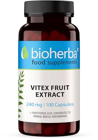 Vitex Agnus Castus 240 mg – 100 Cápsulas de BIOHERBA | Extracto de Sauzgatillo con Vitamina B5 | Fórmula vegetal para el bienestar diario de la mujer