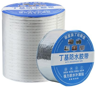 LuminescentDream Wasserdichtes Klebeband Dichtungsband Selbstklebend Zur Reparatur Für Dachleckage Oberflächenriss Fensterbankspalt Rohrbruch Wasserdichtes Butylband Silber Aluminium Klebeband