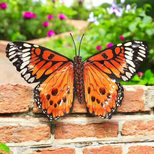 Epsom Door Handle Metal Butterfly Wall Art – 3D Hand-Painted Indoor & Outdoor Decoration for Fence, Garden, Patio or Home – Weatherproof Metal Décor – 6 Colours – Medium Green Butterfly