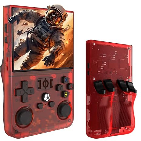 R36 MAX Consola de Juegos Retro portátil,64/128GB,18000/22000 Juegos,Mini emulador de Juegos portátil,Sistemas Linux de código Abierto,Pantalla Grande de 4.0 Pulgadas (128g,Blanco)