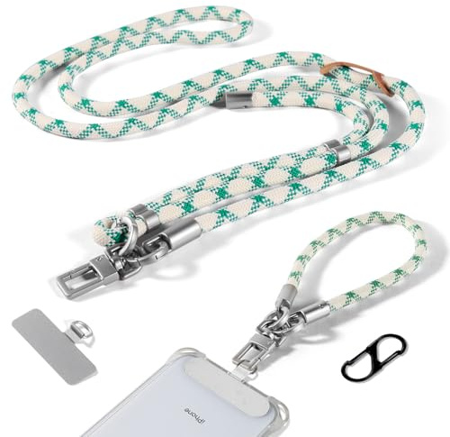kedelux Phone Lanyard & Wrist Strap, Adjustable Anti Theft Phone Strap Crossbody, Universal Sturdy SmartPhone Neck Rope for Women Men