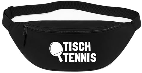 Huuraa Bauchtasche Tischtennis Tischtennisschläger 2,5 Liter Black Polyester Crossbody Bag Geschenkidee