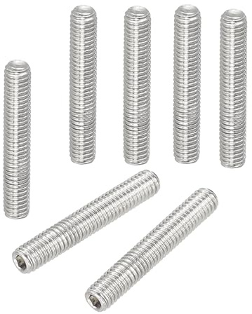 PATIKIL 10 Pcs Vite A Testa Cilindrica Con Innesto Esagonale, M3x18mm Punto Piatto Vite Senza Testa 304 Acciaio Inossidabile Vite Di Arresto Per Maniglie Porte Apparecchi Di Illuminazione