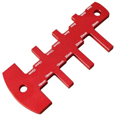 Protoence Jauge De Réglage De Hauteur De Scie Pour Travail Du Bois | Jauge Précise En Alliage D'Aluminium Pour Scie Circulaire Sur Table,Outil de Traitement Doux avec Règle de Mesure pour la Maison