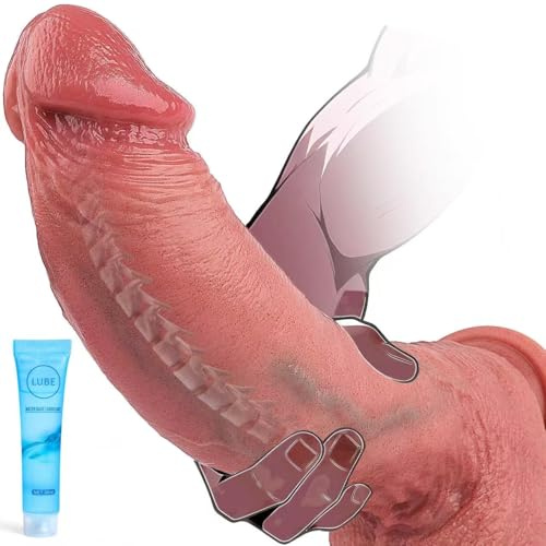 UTIMATEJOY 23CM Dildo realistico grande e spesso, dildo enorme simile alla pelle con ventosa per mani libere, pene finto realistico in silicone, dildos anale, sex toy per donne, uomini e gay