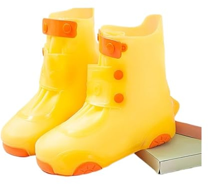 WENYOG Vattentäta skoskydd vattentäta skydd silikon överskor stövlar skydd bärbar snö gummi skyddar fot regn för pojke flicka, gUL, L