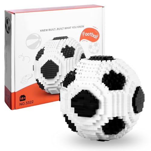 800 Hochwertige ABS-Klemmbausteine, 3D-Fußball-STEM-Spielzeug, für Kinder, Erwachsene, Feierabendgeschenk