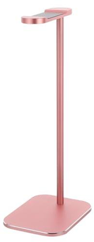 MUELODSIC Headset Storage Bracket Aluminum Alloy Headphone Stand Desk Use Rose Gold Household Headset Holder Compatible with Over-ear Headphones