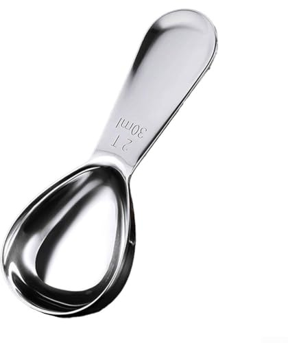 Cuillère doseuse à café avec échelle de 15 ml, fabriquée en acier inoxydable 304 pour une mesure précise du café, du sucre, de la farine et de la sauce