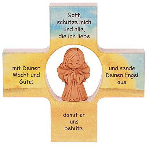 Christshop Croce per Bambini, Angelo Custode, Croce battesimale – Simile – Dio Mi Protegge.