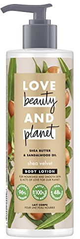 Love Beauty and Planet Hudkräm Shea Velvet with Shea Butter and Sandalwood, 400 ml