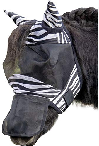 HKM Zebra Fliegenschutz B6900 Dunkelblau Vollblut