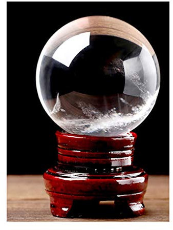 caihuashopping Fotokugel Natural White Crystal Ball Kristall Glaskugel mit Grundträgern Feng Shui Kugel Günstige Übertragung Feng Shui Kaiguang Ballverzierungen Glaskugel Fotografie (Size : 6cm)