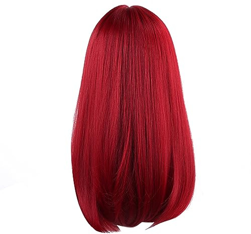 Lange Gerade Perücke Hochtemperatur Rotes Gefälschtes Haar Mit Geradem For Haarklammern Party Women 18.5In