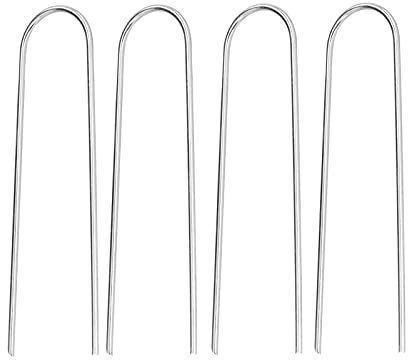 4 Clavos En Forma De U, Grapas De Acero Inoxidable Para Tienda De Campaña, Clavijas De Sujeción De Césped De Jardín Para Telas Fijas, Mangueras, Valla De Red De Tela