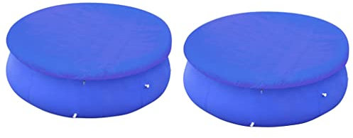 vidaXL 2X Cubiertas para Piscina Elevada Tapa Sábana Jardín Patio Terraza Exterior Película Protectora Aislamiento Desmontable Redonda 300 cm