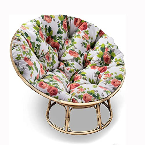 SRHWBF Papasan Stuhl Kissen Polster für Papasansessel Gartenstuhl Gepolstert Sitzkissen für Korbsessel Balkonstuhl Dickes bequemes (NUR Kissen) (F Ø105cm/41 in)