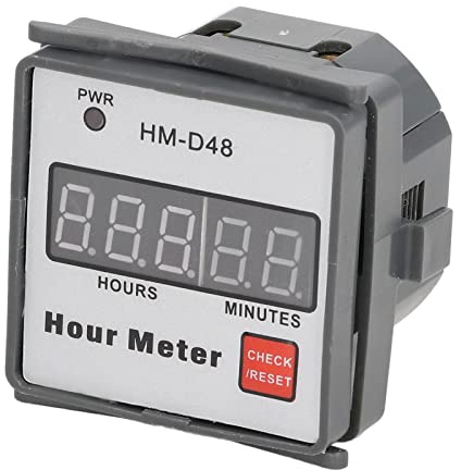 Compteur Horaire Numérique 0-999.99h pour Moteur AC 220V Minuterie Affichage Digital Surveillance Temps de Fonctionnement d'Équipement