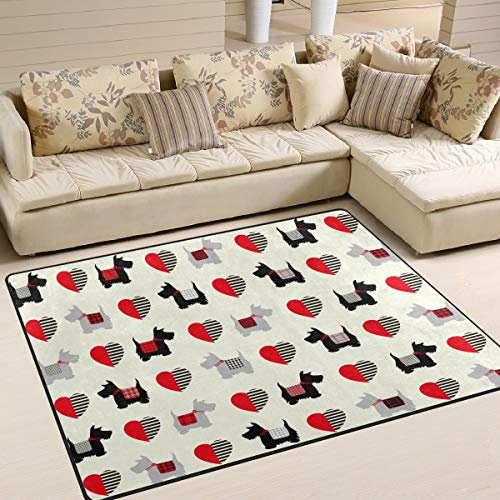 YINGD Tappeto antiscivolo con stampa di canne di caramella, morbido tappeto in flanella, resistente all'usura e non spargimento, lavabile, per interni 183 x 122 cm