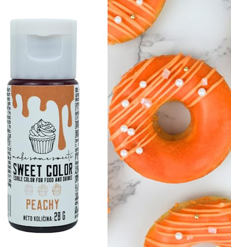 MakeSomeSweets ARANCIA - Coloranti Alimentari Gel Vegano Per Dolci - Colorante Alimentare Arancio Liquido per Decorare le Torte, Biscotti, Fondente e Macaron - Senza Olio Di Palma - 28g